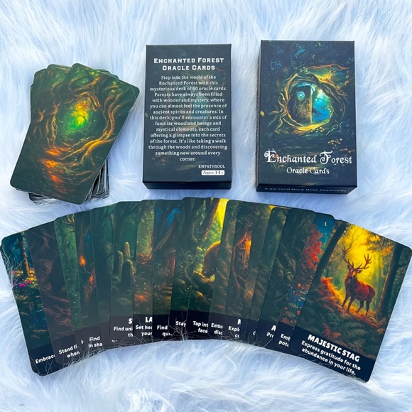 New! Enchanted Forest Oracle Card Deck With Vibrant Artwork - Picture 5 of 5